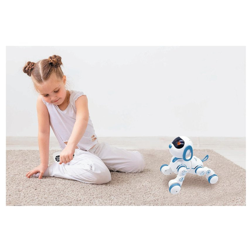 Lexibook Power Puppy Jr Roboterhund – wiederaufladbar, Fernbedienung – 18,0×22,0×12,0 cm – ab 4 J. – blau/weiss