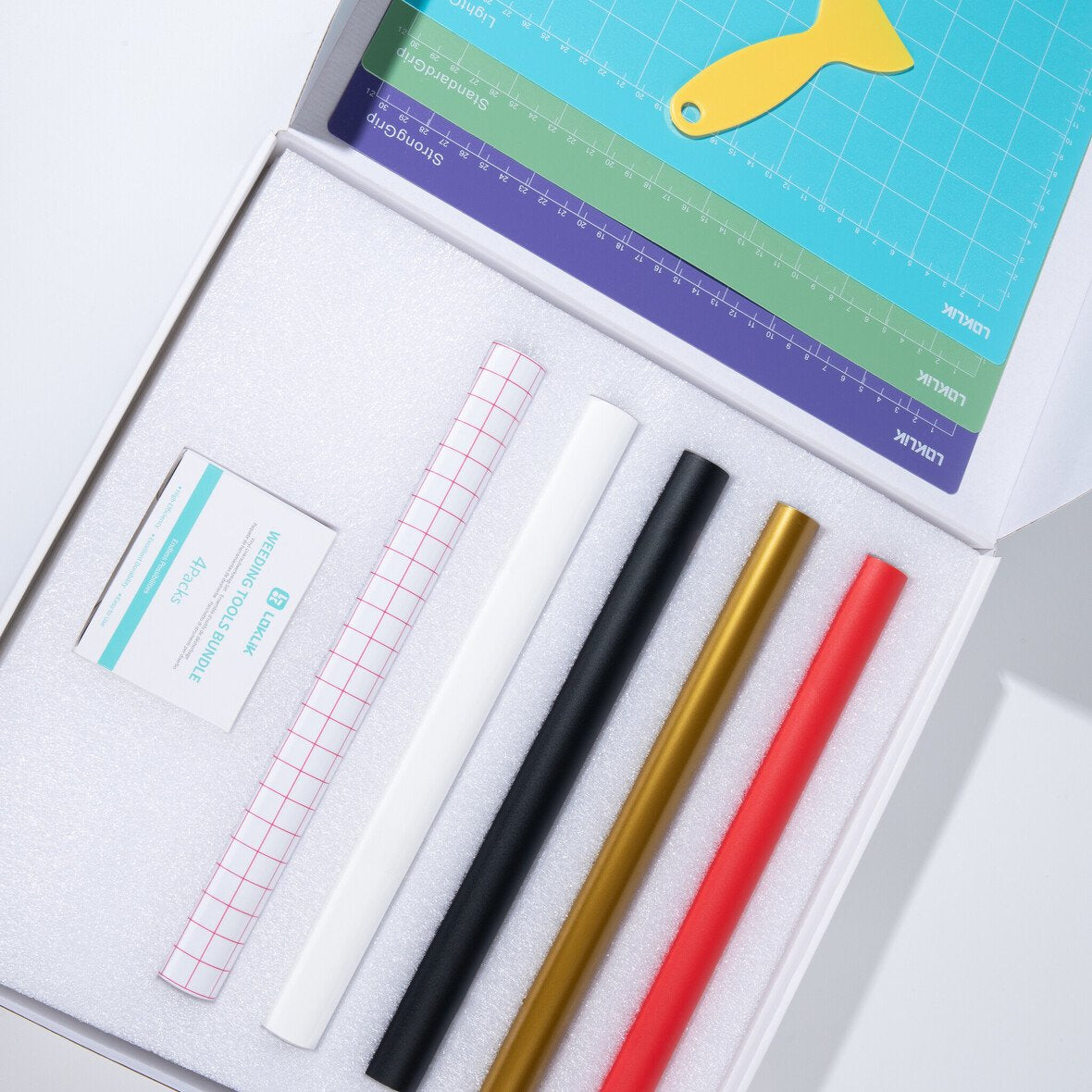 LOKLiK Vinylfolien-Set – 1 Bogen 6 × 9 cm – aufbügelbar – für LOKLiK Crafter & iCraft