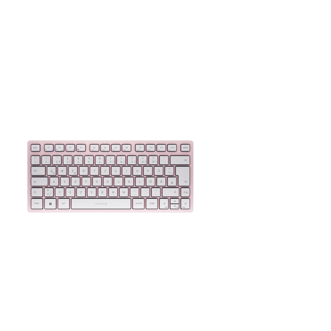 CHERRY KW 7100 MINI BT – Tastatur, kabellos (Bluetooth), DE-Layout (DE), Scherenschalter, Pink – für Windows
