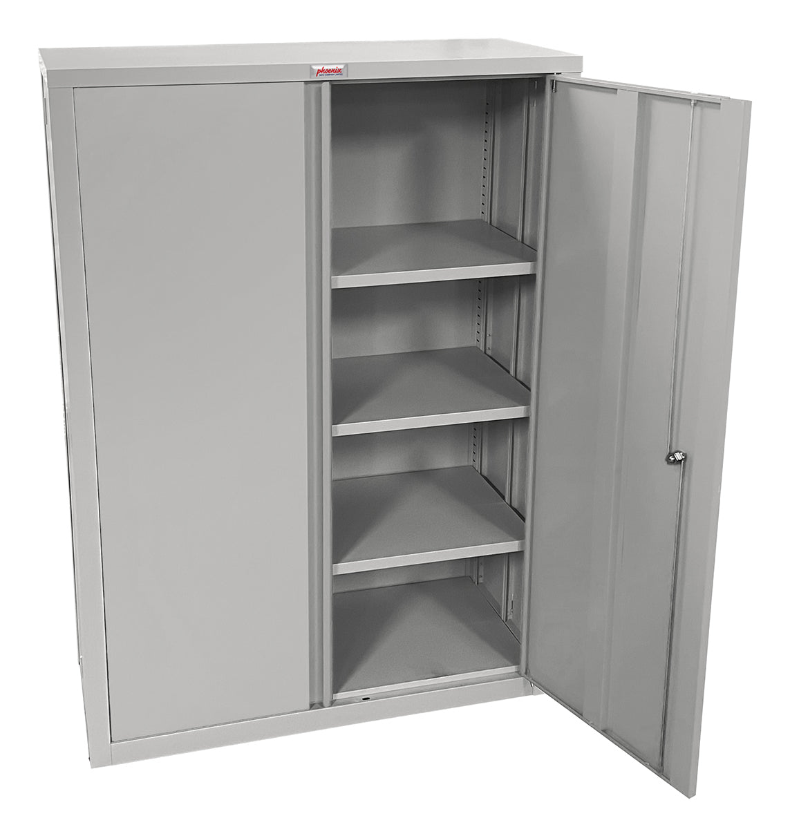 Phoenix Safe Co. SCF1491GGK – Aktenschrank, 3 Regale, abschliessbar, Stahl, 915 × 370 × 1400 mm, Grau