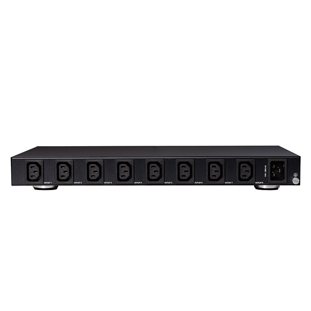 Lindy Rack-PDU – 2,5 kW, 110–250 V, 16 A, C20 IN, 8× C13 OUT, 1U – Schwarz