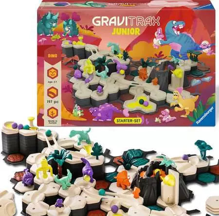 Ravensburger GraviTrax Starter-Set XXL – Murmelbahn – Dino – 197-teilig – ab 3 Jahren – Kunststoff, FSC