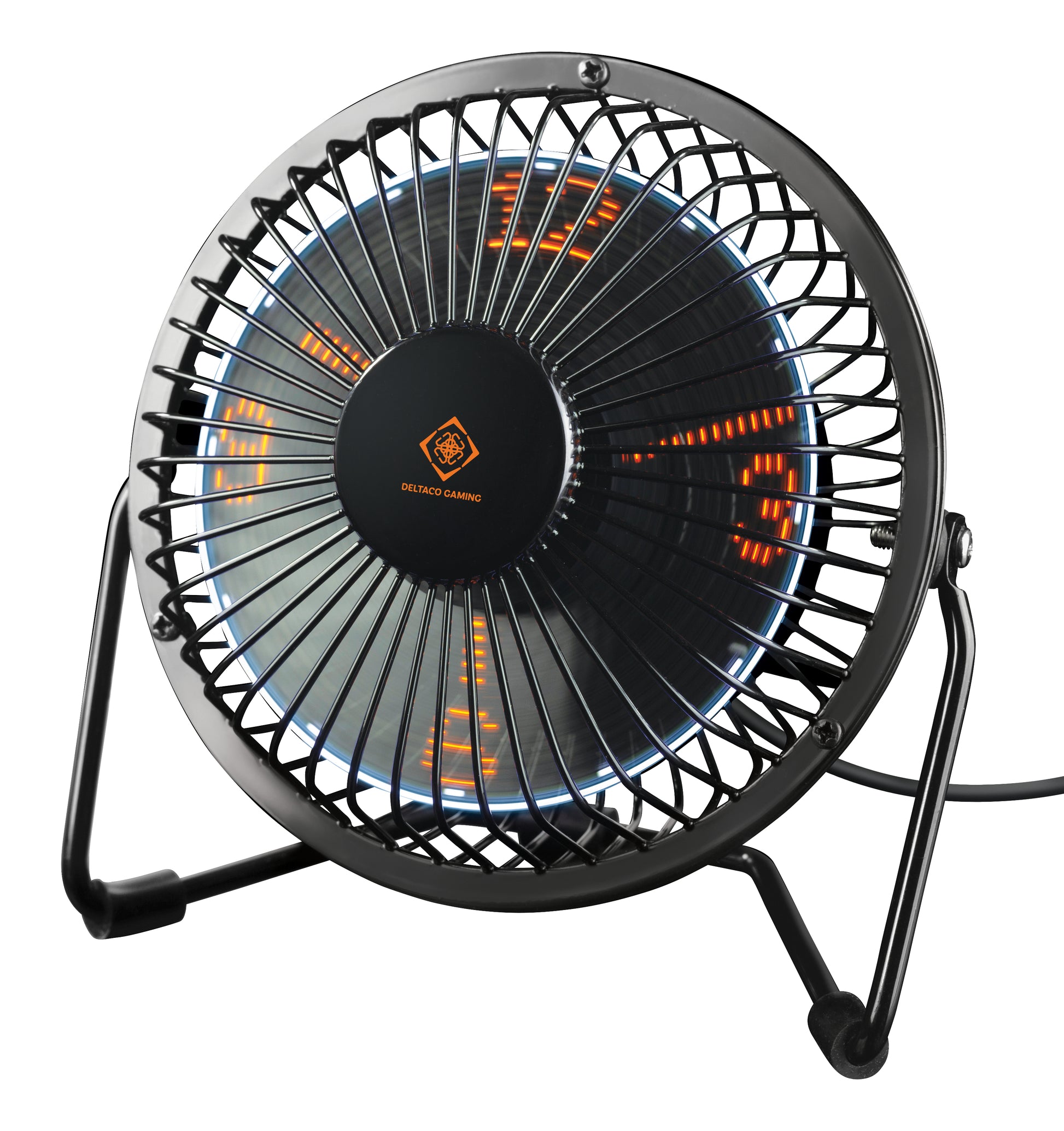 Deltaco Gaming USB-Tischventilator – 1 Stufe, Schwarz
