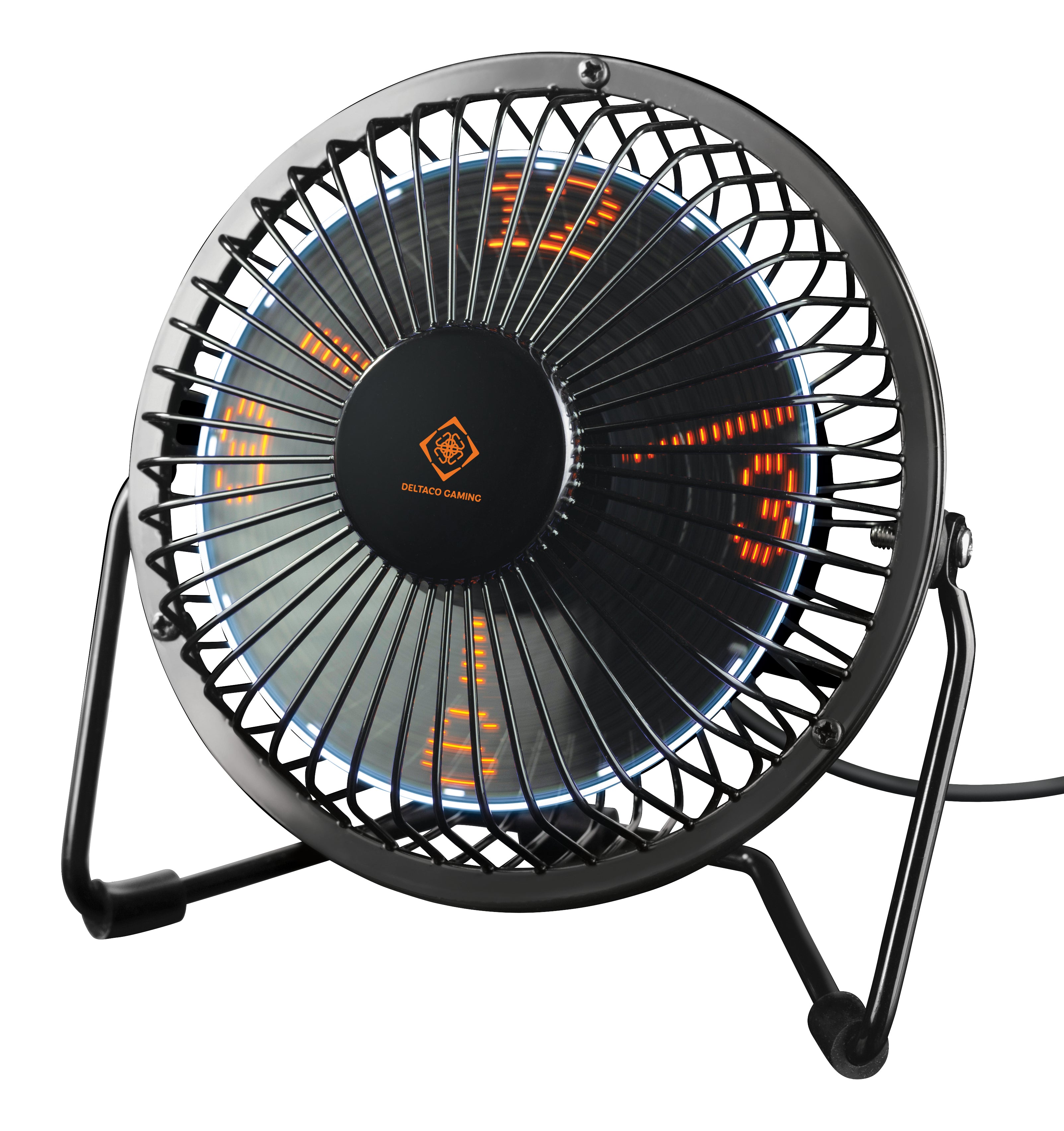 Deltaco Gaming USB-Tischventilator – 1 Stufe, Schwarz