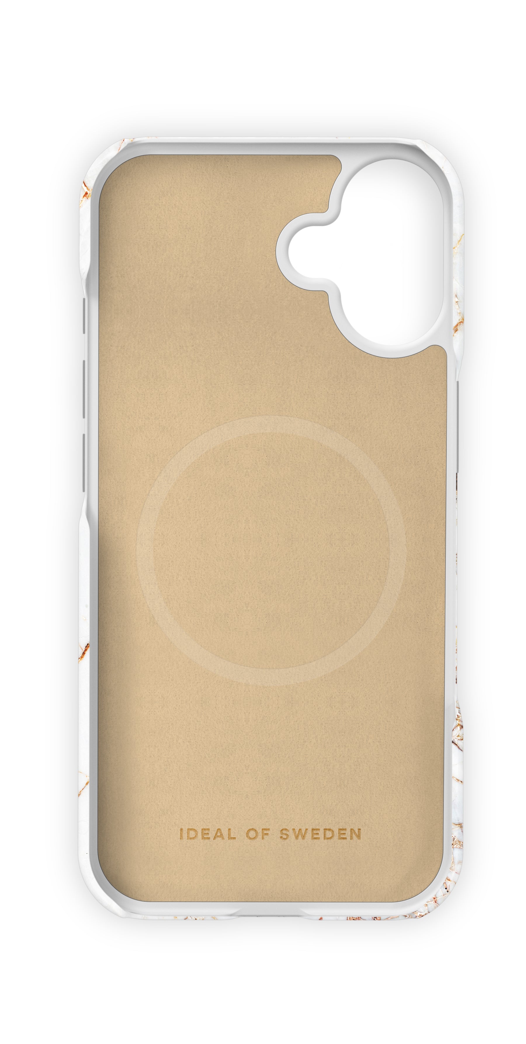 iDeal of Sweden Backcover – für Apple iPhone 16 Plus, MagSafe, PC, Weiss, Carrara Gold