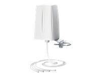 QuWireless QuOmni 7V-4 – Omnidirektionale Antenne, 2,4–2,5 / 5–6 GHz, 7 dBi, RP-SMA, IP67, Aussenbereich, Weiss