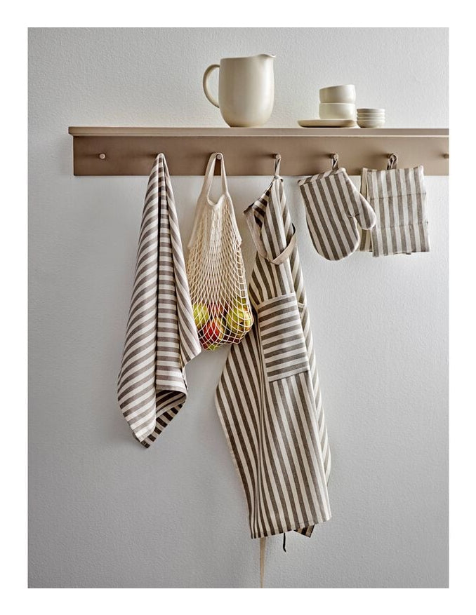 Södahl Harmony – Schürze, 70 × 90 cm, Baumwolle (recycelt), Taupe