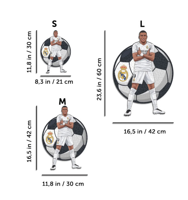 Iconic Puzzles Puzzle Kylian Mbappé – Real Madrid – 270 Teile – 42 × 30 cm – ab 10 J. – Holz – FSC