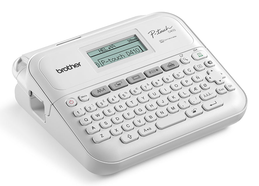 Brother P-touch PT-D410VP – Beschriftungsgerät, für TZe-Bänder, USB, QWERTY-Tastatur