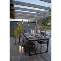 Star Trading Dekorative Aussenleuchte – 32,5 cm, 0,11 W, Warmweiss, IP44, Batteriebetrieb, Timer, Weiss
