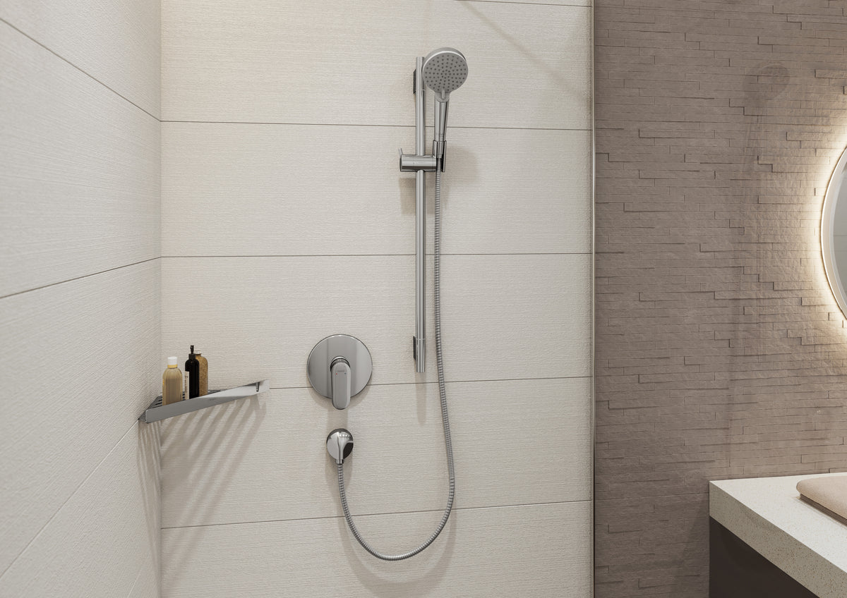 Hansgrohe Seifenhalter (Wand) AddStoris Q – Metall, 30,5×14,8×2,6 cm, Chrom