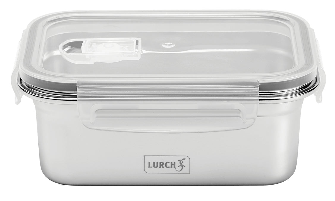 Lurch Lunchbox 800 ml, 17 × 6,5 × 12 cm, Edelstahl/Kunststoff, silber