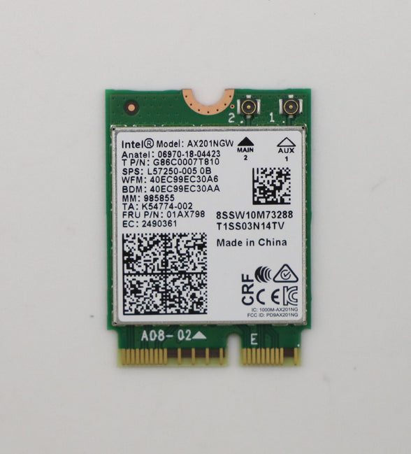 Lenovo Harrison Peak 22560 WLAN-Karte M.2 (CNVi, PCIe) – für Lenovo Legion 7-15IMH05, 2×2 ax, Bluetooth 5