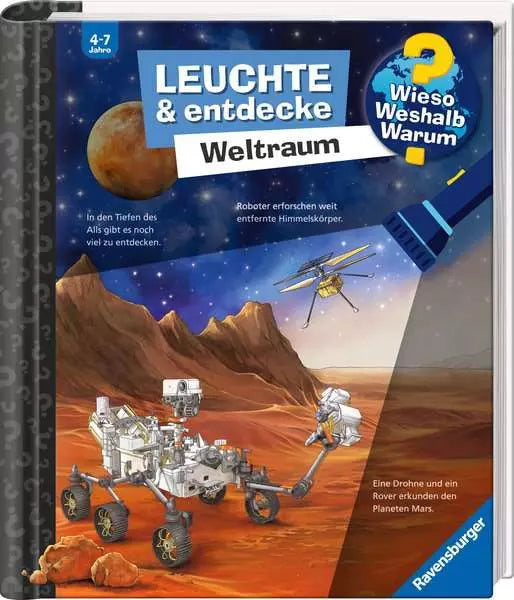 Ravensburger Aufkleberbuch – Wieso? Weshalb? Warum? Weltraum, 150 Stück, ab 4 Jahren, Deutsch