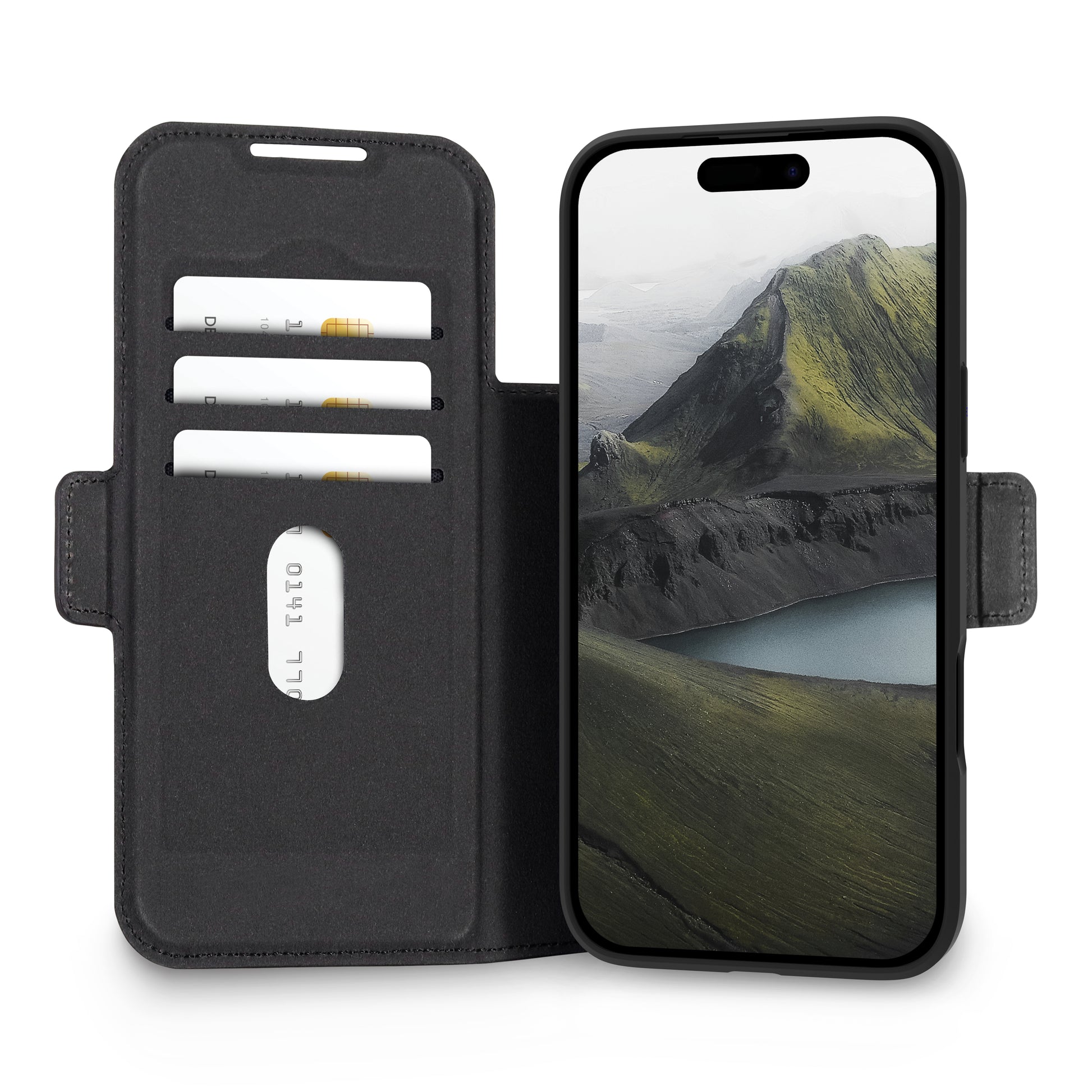 dbramante1928 Oslo Pro Wallethülle – für Apple iPhone 17 Pro Max, 3 Kartenfächer, PU+Kunststoff, Schwarz