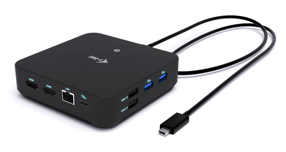 i-tec Dockingstation – USB-C, 1× DP, 2× HDMI, 5× USB-A, 100 W PD, GbE, für Windows/Mac/ChromeOS