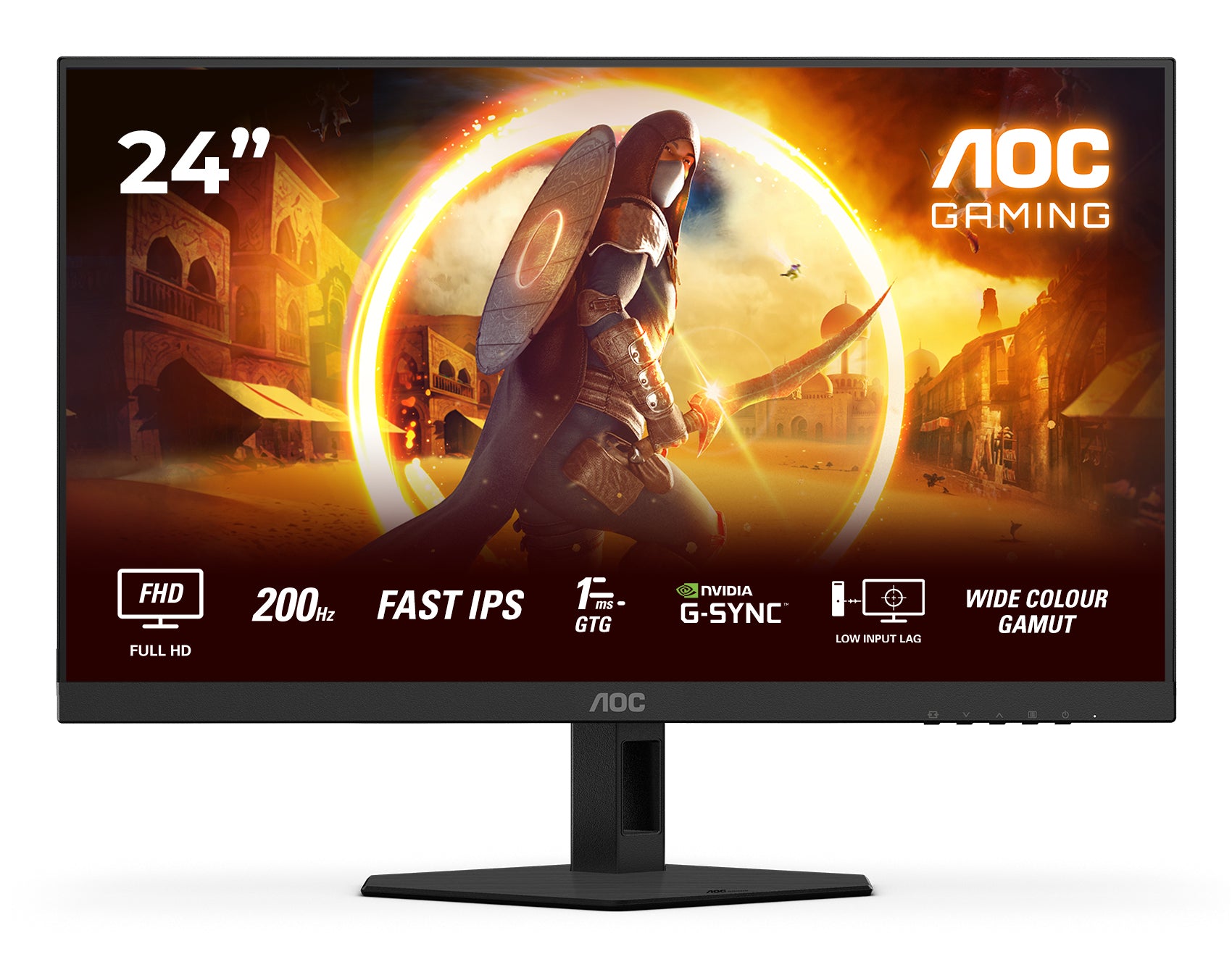 AOC G4 24G4HRE – 23,8", 1920 × 1080 (Full HD), IPS, 200 Hz, HDR10