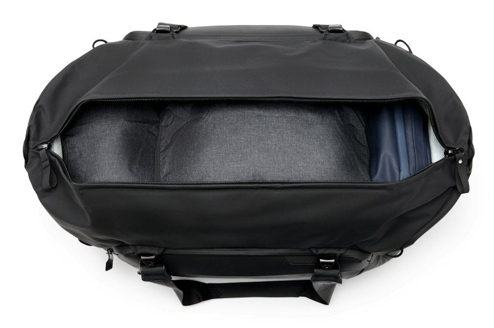 Peak Design Sporttasche Travel Duffel – 50 l, wasserfest, Nylon, schwarz, 60 × 23 × 36 cm