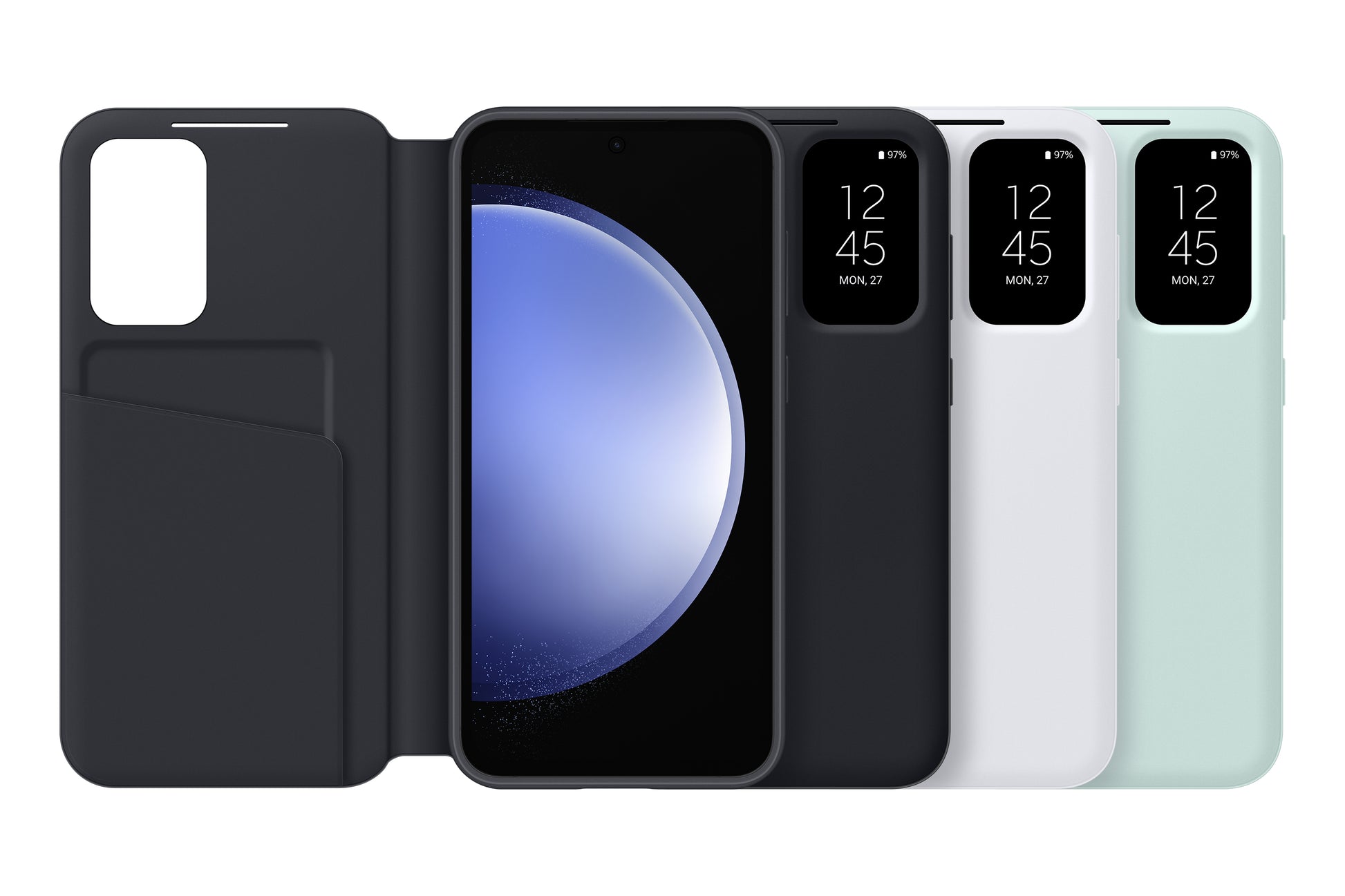 Samsung Booklet-Hülle – für Galaxy S23 FE – Mint – mit Kartenfach