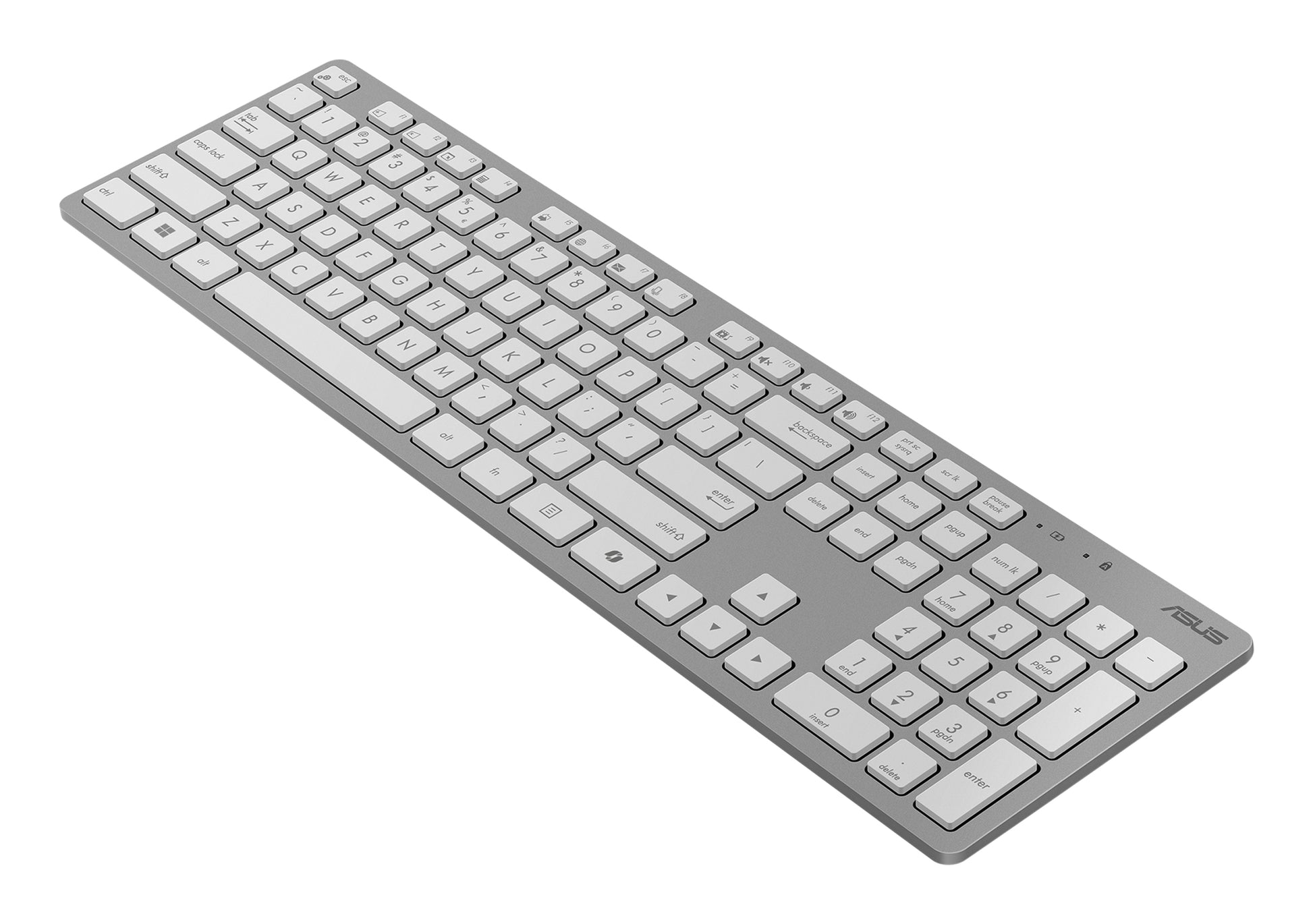 ASUS W5000 – Tastatur-Maus-Set – 2,4 GHz (Empfänger enthalten) – Optischer Schlüsselschalter – Weiss