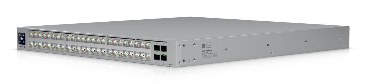 Ubiquiti Managed L2/L3 Switch – 32× 10G + 16× 2,5G, 4× SFP28, PoE+, PoE++, PoE-Budget 2150 W, 1U