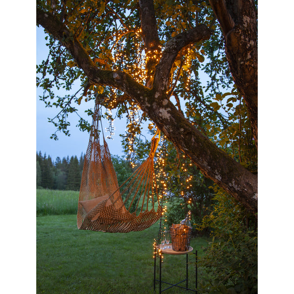 Star Trading Lichterkette – 11 m, 5,3 W, 540 LEDs – Warmweiss, 1900 K – IP55 – Netzbetrieb – Schwarz, PVC