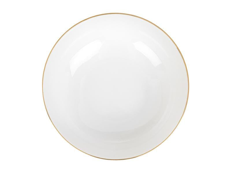 Furber. Furber Speise-Service – Set 20-teilig, Ø 26,5 cm, Knochenporzellan, Gold/Weiss, spülmaschinenfest