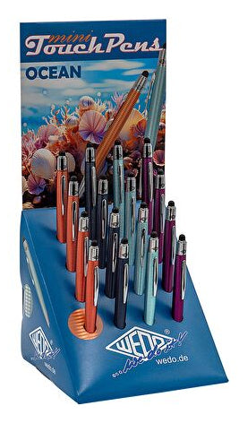 Wedo 2in1 Mini Ocean Eingabestift – Eingabestift – für Smartphone/Tablet – 16er Pack – Gemischte Farben