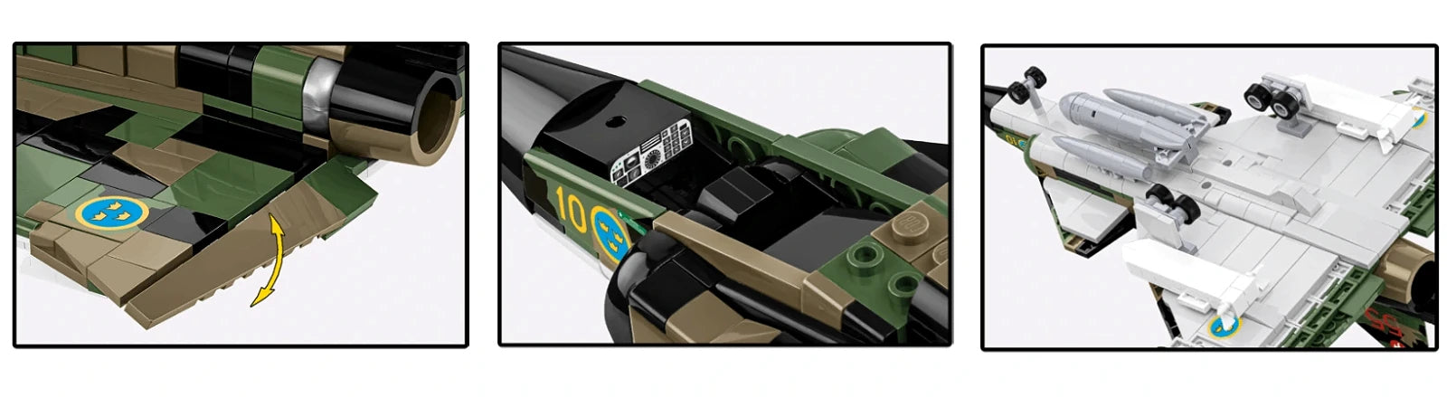 COBI SAAB AJS 37 Viggen Bausatz – 911-teilig – 22,5 × 12,5 × 33 cm – ab 9 J.