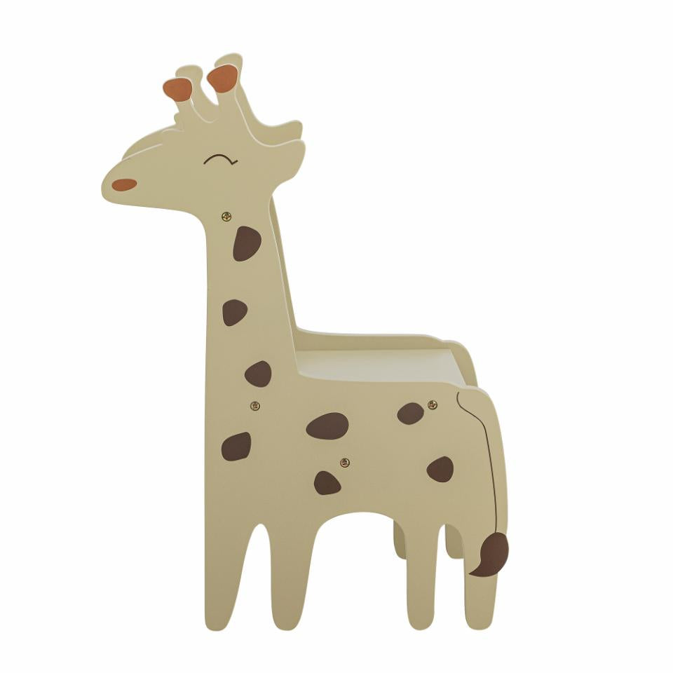 Bloomingville Kinderstuhl Ibber Giraffe 82062599 – 34 × 45 × 62 cm – MDF & Eisen – Grau