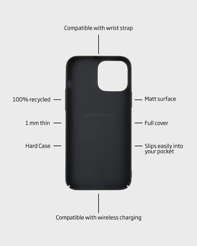 HoldIt Backcover – für Apple iPhone 15, Recycling-Kunststoff, schwarz