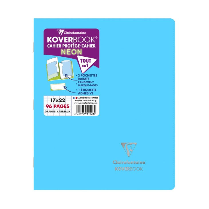 Clairefontaine Notizheft – 170 × 220 mm – Softcover, Polypropylen-Cover, Einstecktasche, mehrfarbig, PEFC
