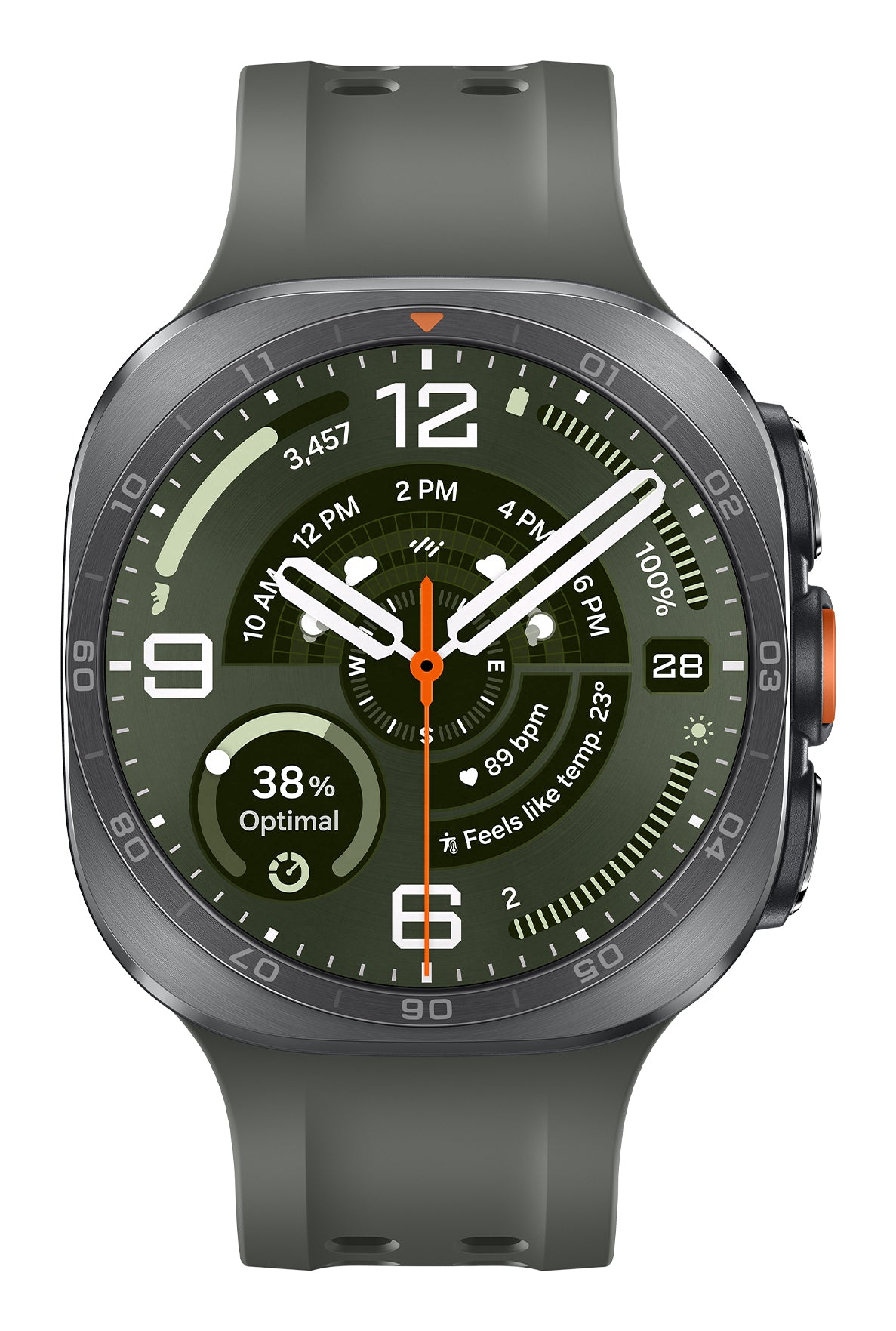 Samsung Galaxy Watch Ultra 2 47 mm GPS + Cellular – Titan Silber, Grau, 100 m