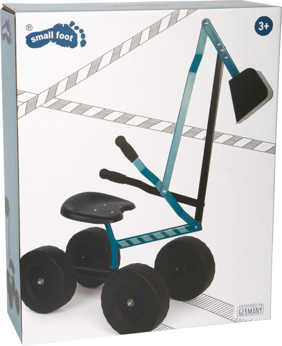 Small foot Bagger mit Rädern – 33 × 58 × 104 cm – Metall/Kunststoff – Blau – ab 3 J.