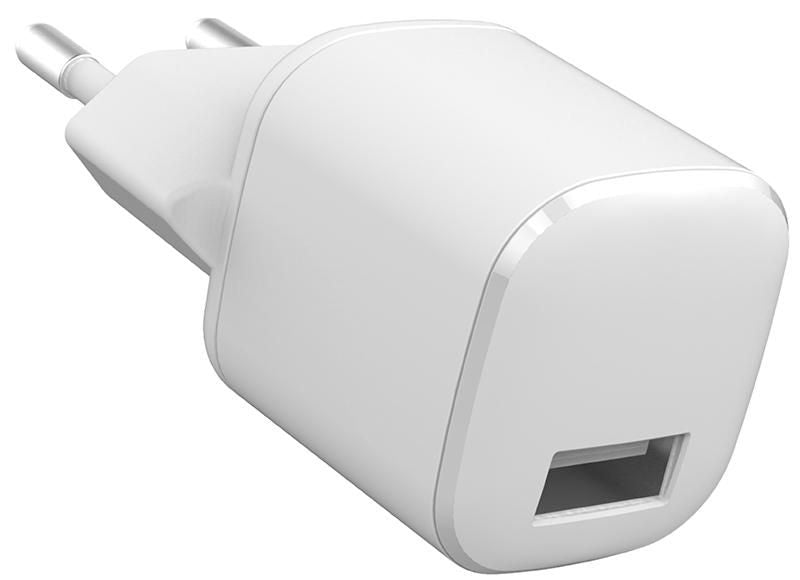 eSTUFF INFINITE (GRS) USB-Ladegerät 12 W – USB-C×1, USB-A×1 – EU-Stecker (Typ C) – Weiss