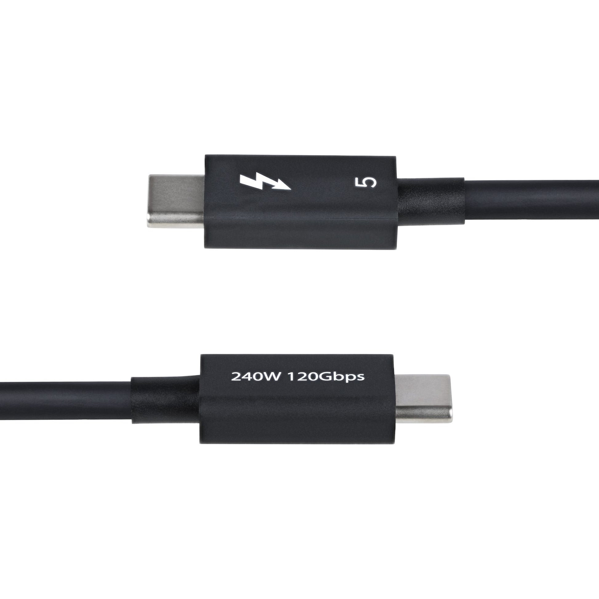 StarTech.com Thunderbolt 5 (USB-C) Kabel – 80 Gbit/s – 0,5 m – PD 240 W – 8K/60 – TPE – Schwarz