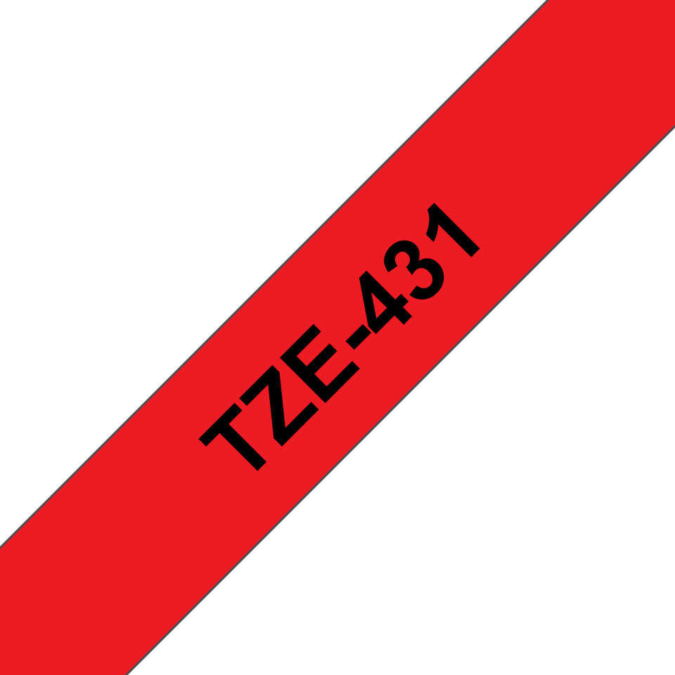 Brother Schriftband – 12 mm × 8 m, rot, schwarz