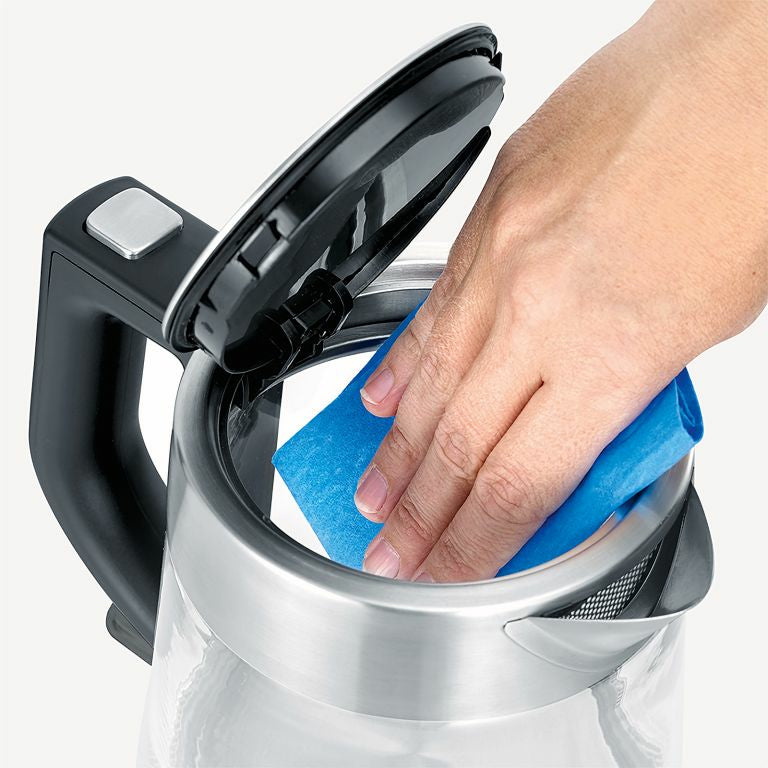 Severin Wasserkocher WK 3468 – 1 l, Glas, 2200 W, Schwarz, 360°-Sockel