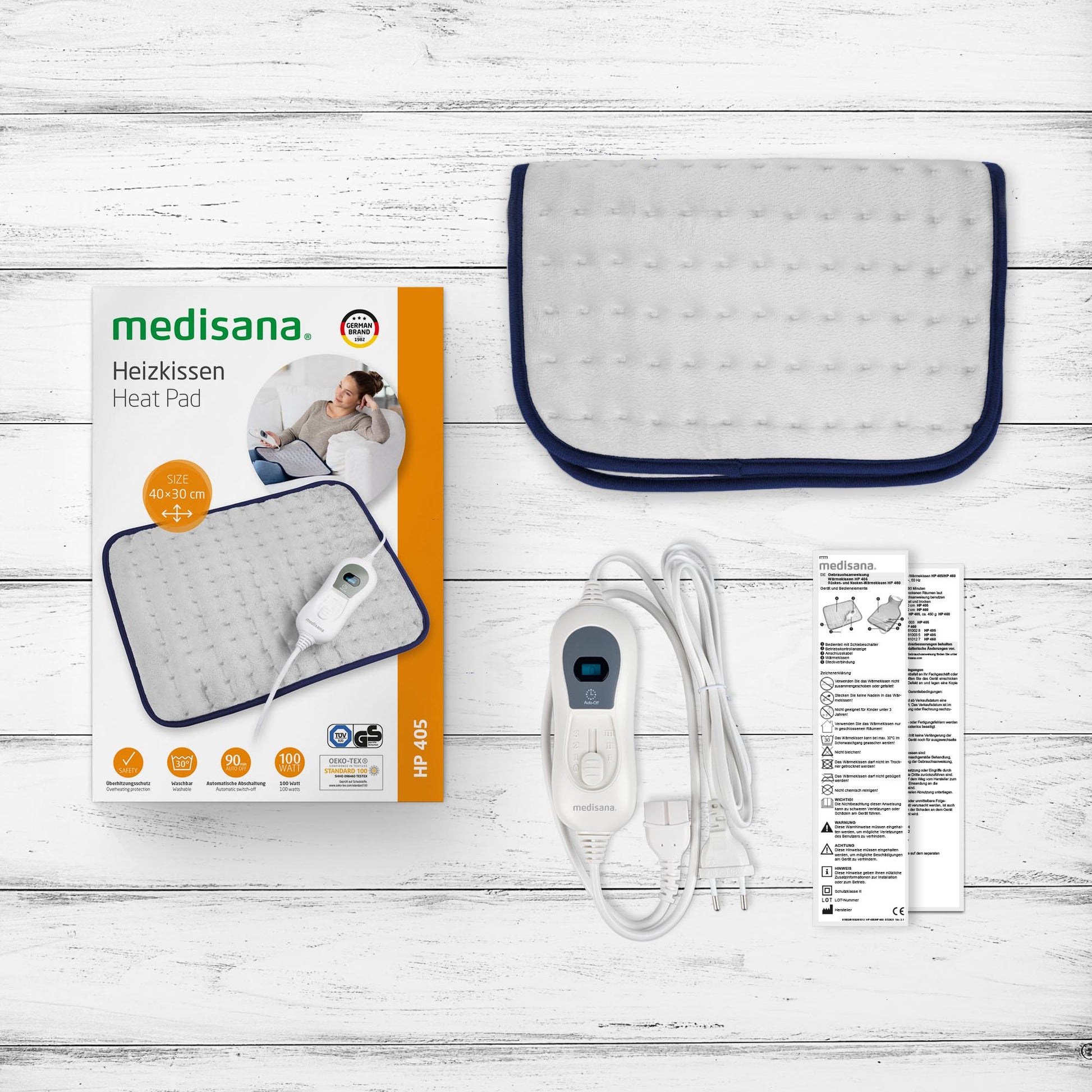 Medisana Heizkissen HP405 – 3 Temperaturstufen, 30 × 40 cm – Grau