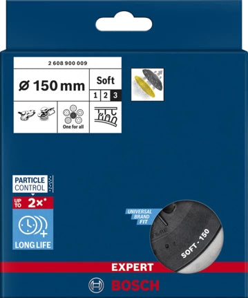 Bosch Stützteller, EXPERT Multihole, 150 mm, schwarz, grau