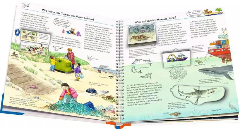 Ravensburger Buch – WWW: Wir schützen die Tiere, Spiralbindung, 16 Seiten, 4–7 Jahre