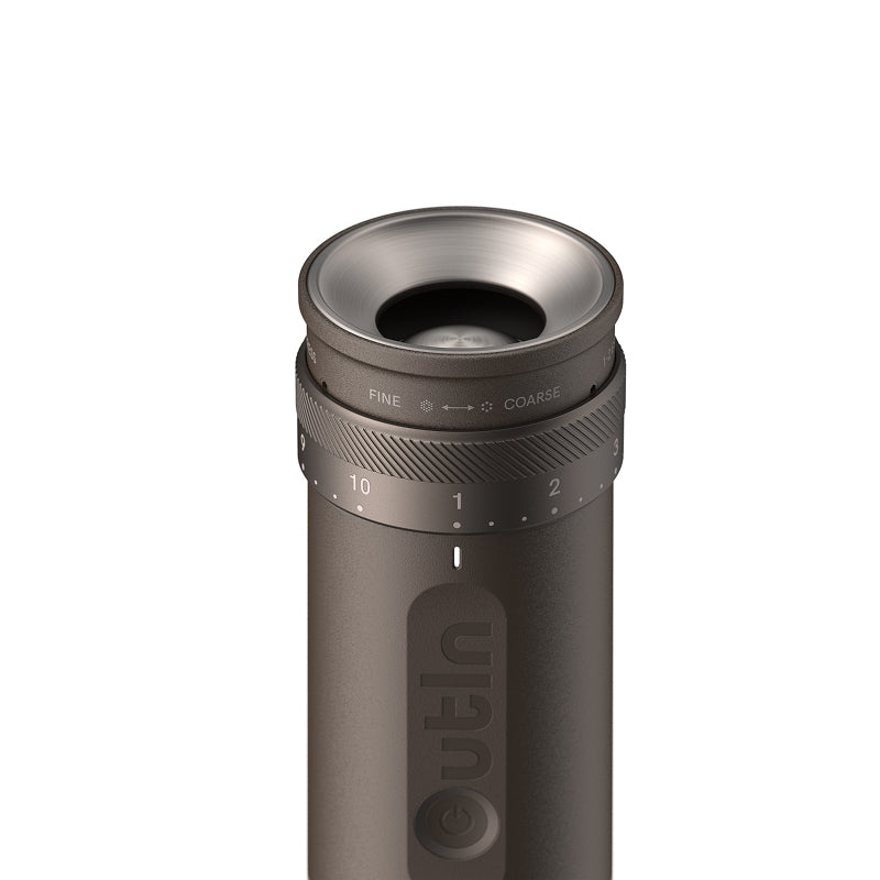 Outin Kaffeemühle Fino OTCG-01-TB – 25 g, Kegelmahlwerk, 28 Stufen – Tundrabraun