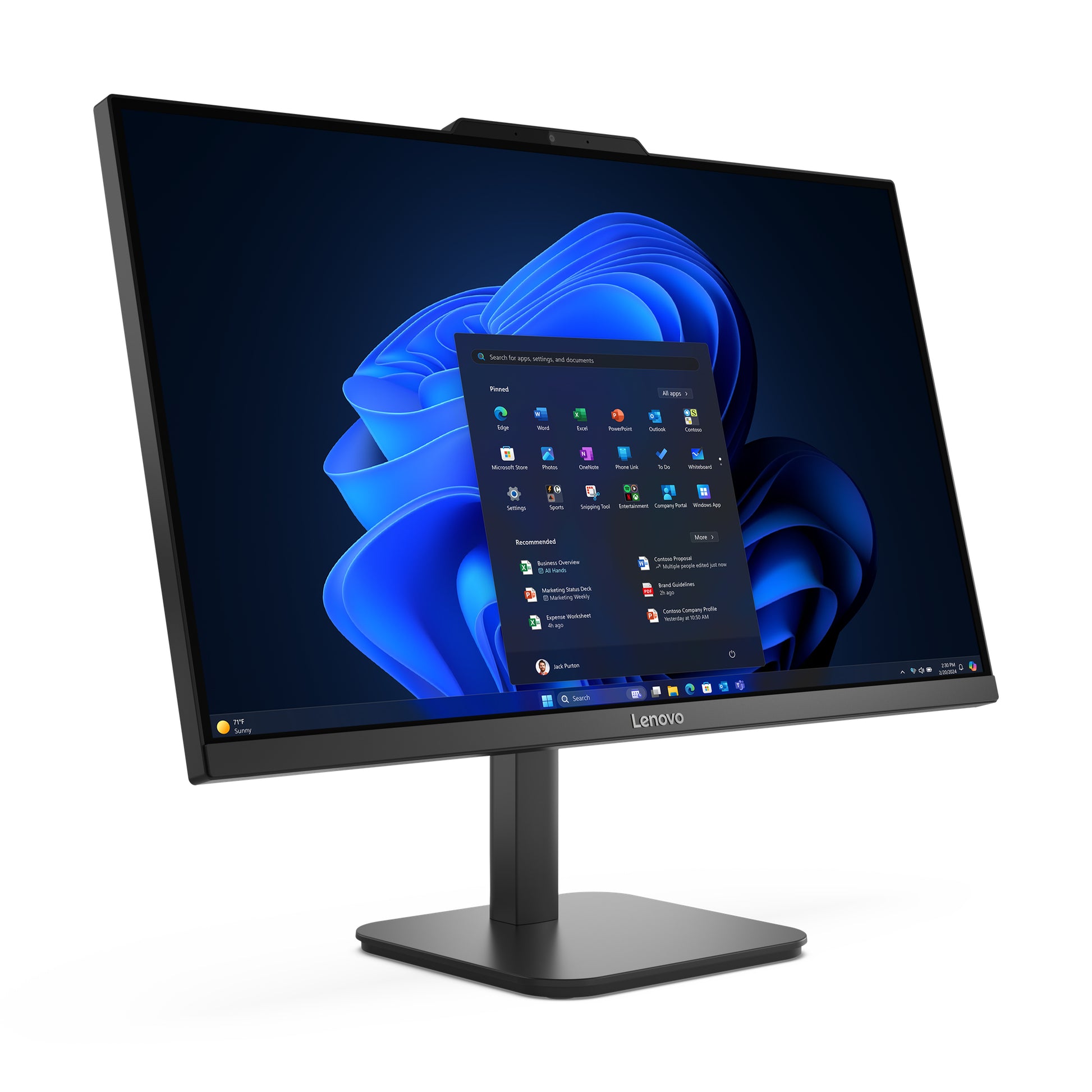 Lenovo All-in-One – 23,8" Full HD, Intel Core i3 N305, 16 GB RAM, 256 GB SSD, Windows 11 Pro