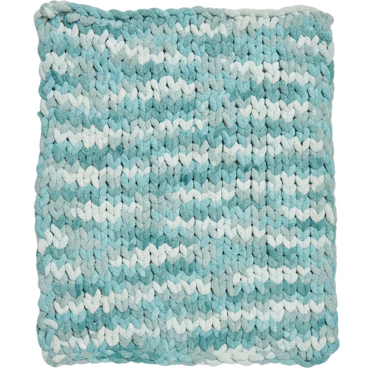 Rico Design Chenillove Super Big Print Wolle Aqua – Extra dick, 300 g, 36 m, Nadelstärke 25 mm, 100% Polyester