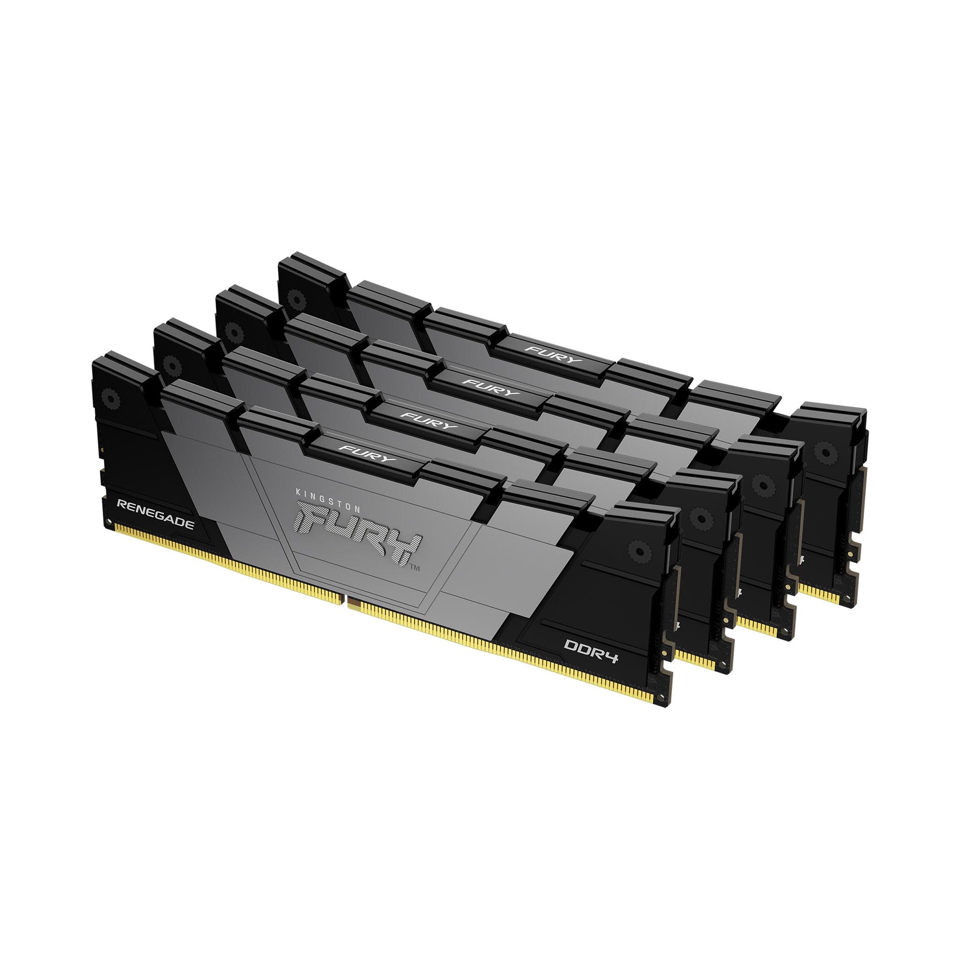 Kingston Technology Kingston FURY Renegade DIMM 64 GB (4×16 GB) DDR4 3600 MT/s CL16, 288-Pin – für PC, Kühlkörper, 4 Stk.
