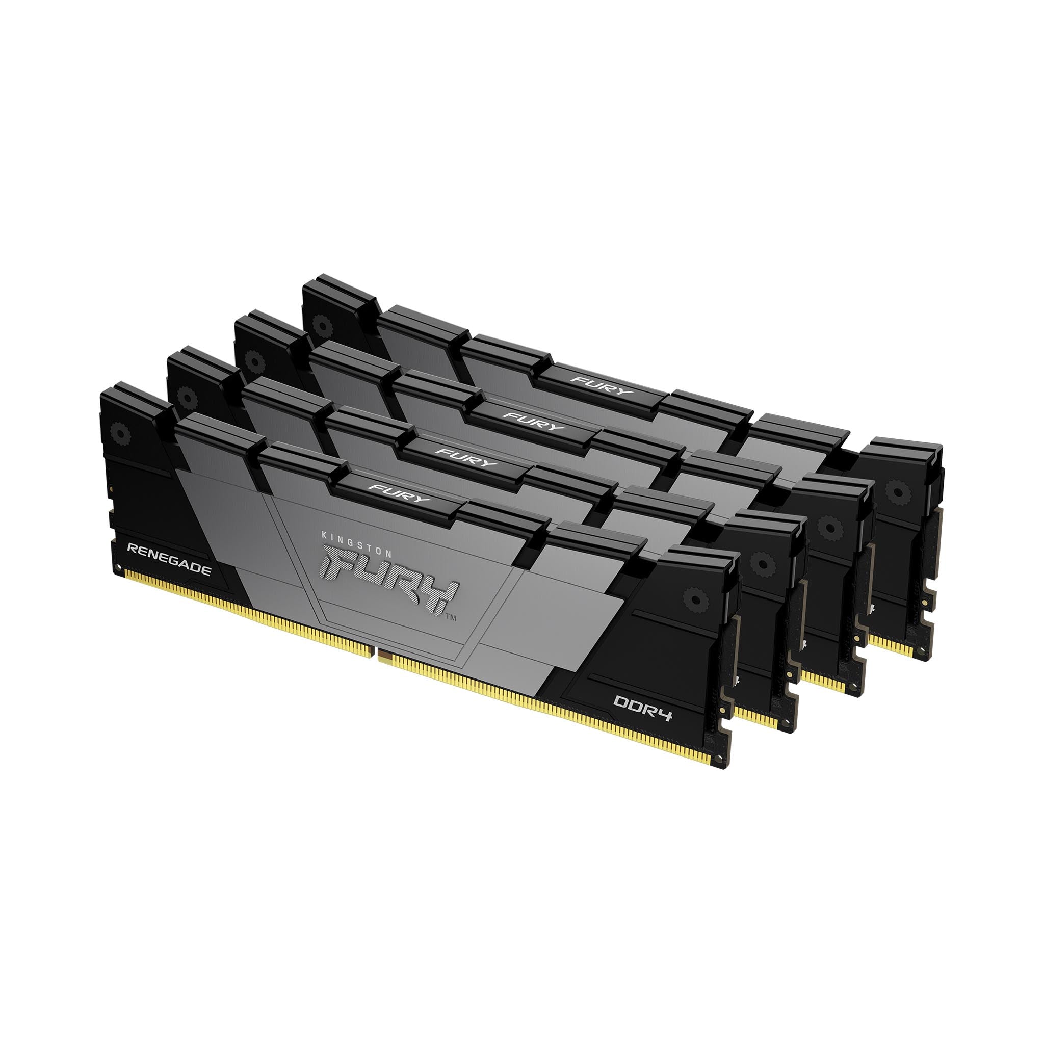 Kingston Technology Kingston FURY Renegade DIMM 64 GB (4×16 GB) DDR4 3600 MT/s CL16, 288-Pin – für PC, Kühlkörper, 4 Stk.