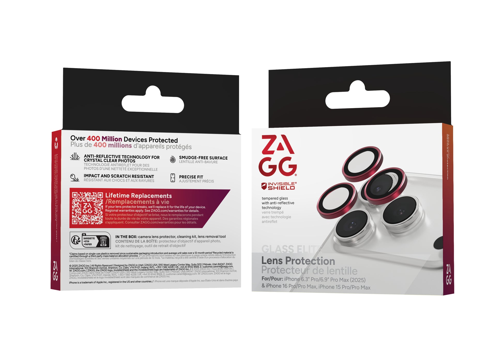 ZAGG Displayschutz (Panzerglas), Antireflex – für iPhone 17 Pro/17 Pro Max/16 Pro und andere – 3er-Pack