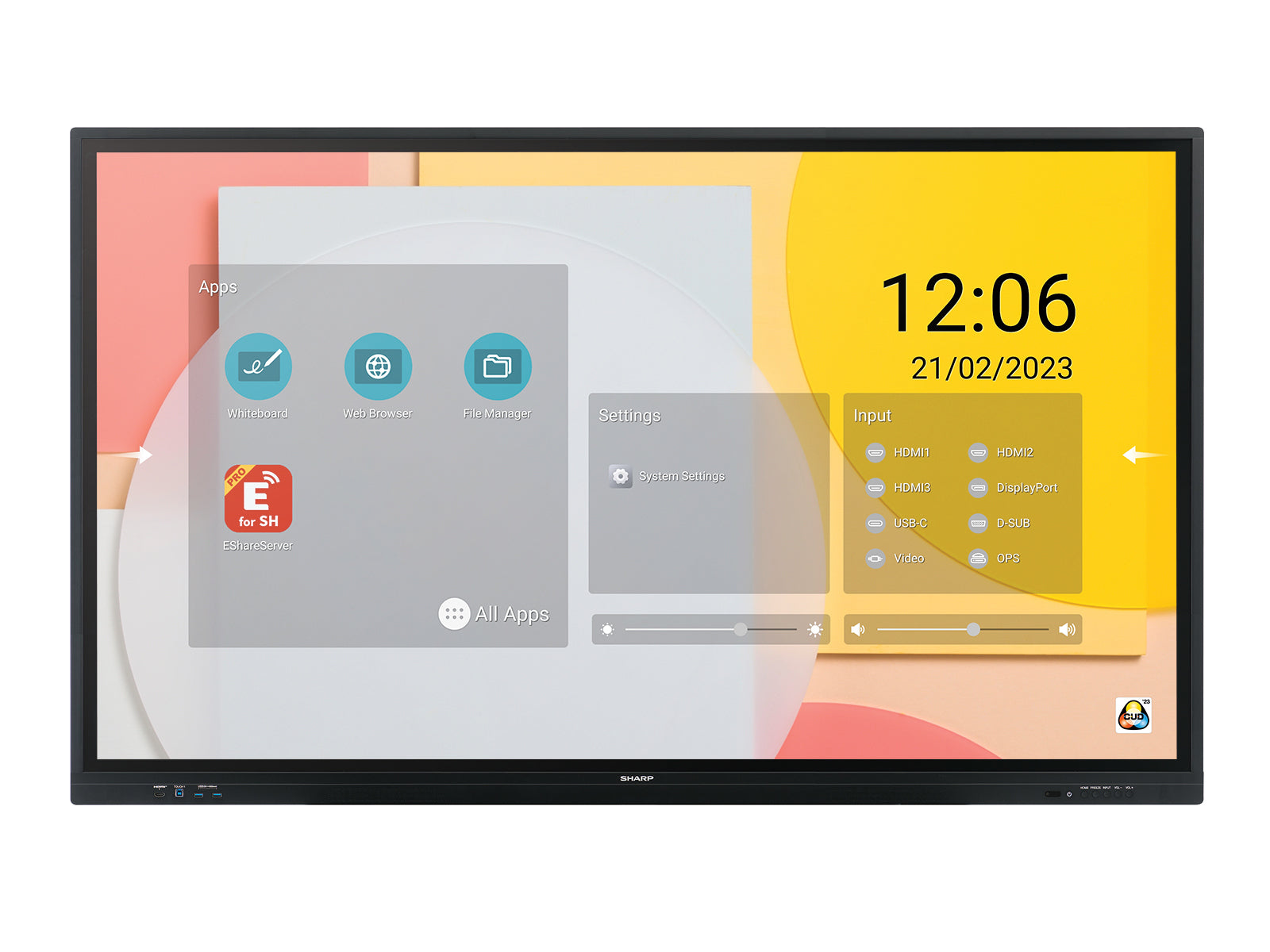 NEC PN-LC652 – 65" Touch, 3840 × 2160 (4K), IPS, LAN