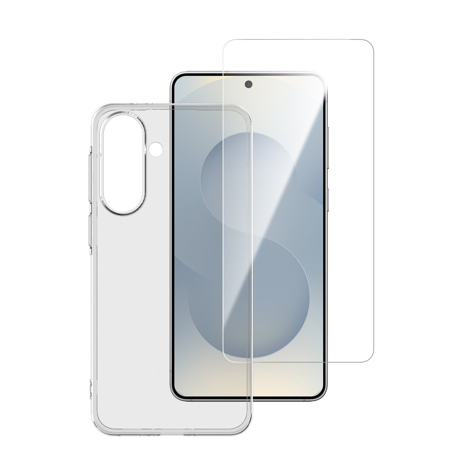 4smarts Backcover – für Samsung Galaxy A57 5G, PC+Gehärtetes Glas, Transparent, Displayschutz