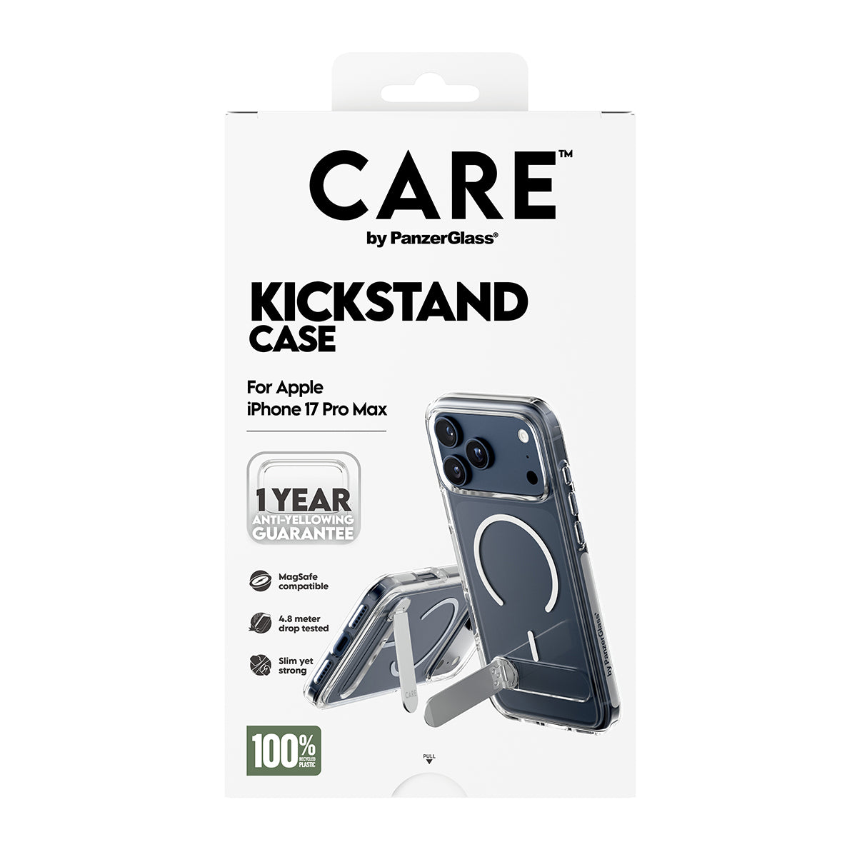 PanzerGlass Backcover CARE – für Apple iPhone 17 Pro Max – transparent – MagSafe-kompatibel